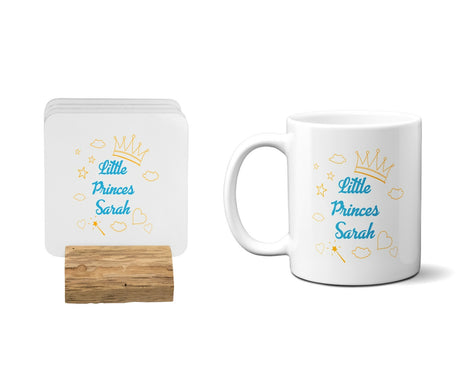 Personalised Name Little Princess Coffee Tea Mug Gift 11oz Mug + Coaster