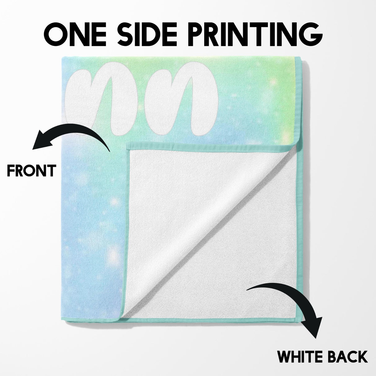 Personalised Custom Name Rainbow Unicorn Kids Absorbent Beach Bath Sheet Towel