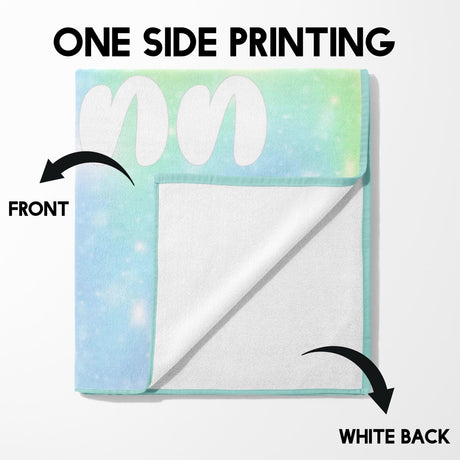 Personalised Custom Name Rainbow Unicorn Kids Absorbent Beach Bath Sheet Towel