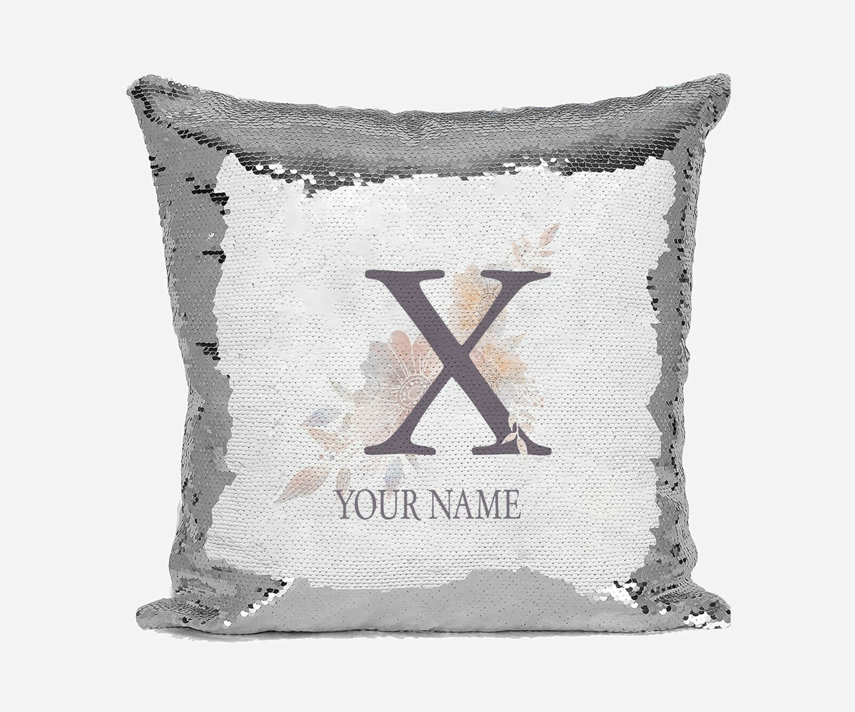 Personalised Misty Dusty Pastel Alphabet Sequin Magic Cushion Cover+Pillow Kids