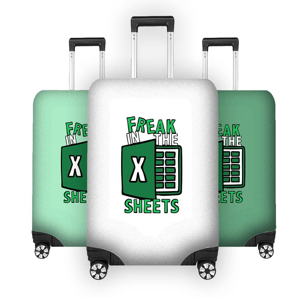Freak in the Sheets Luggage Cover - Funny Travel Suitcase Protector Custom Gift
