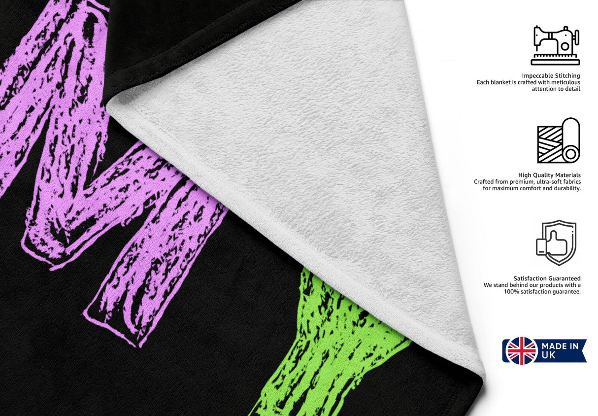 Personalised Any Name Colourful Crayon Coloured Absorbent Beach Bath Sheet Towel