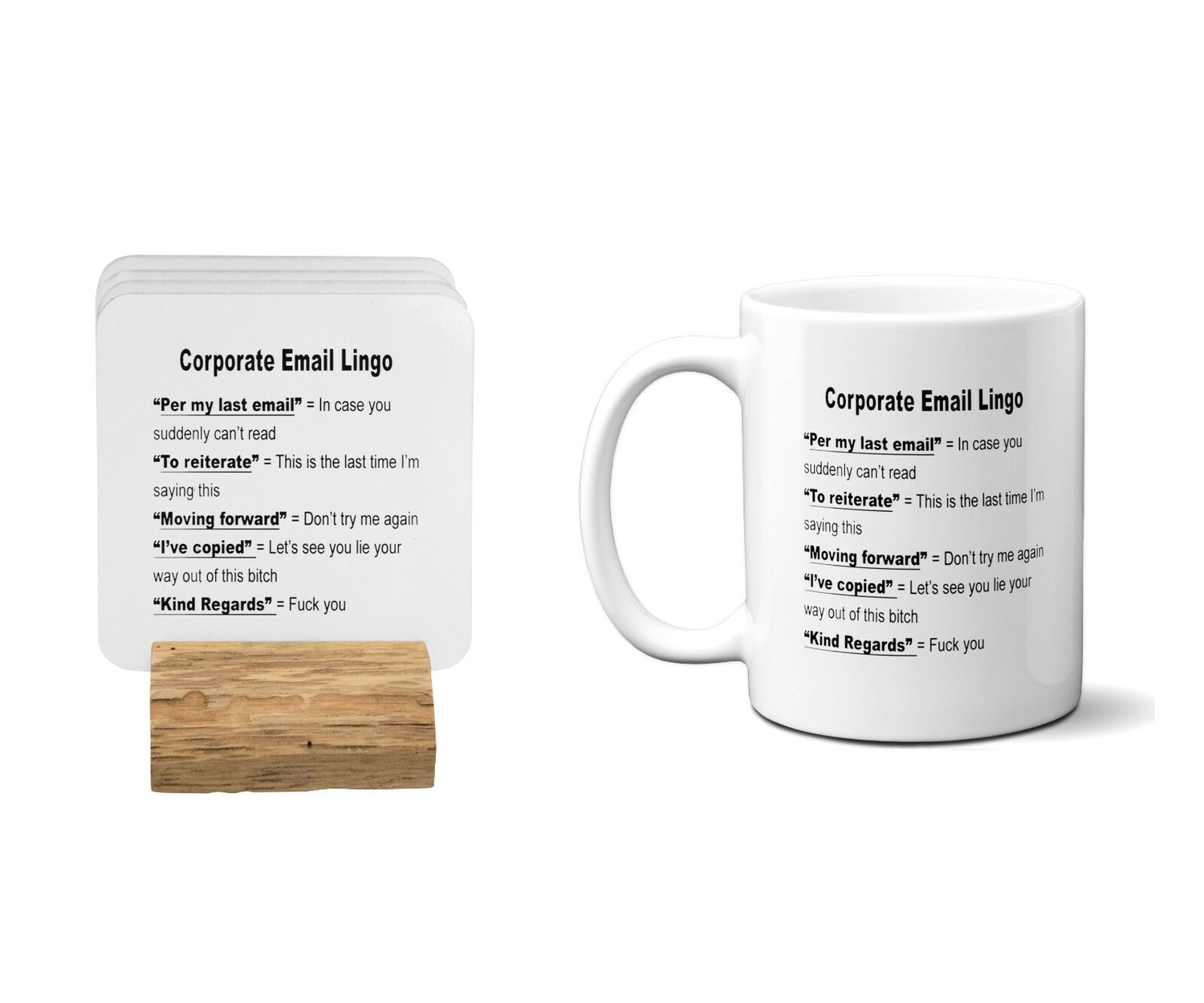 Corporate Email Office Words Lingo Coffee Tea Mug Gift 11oz Ceramic Mug