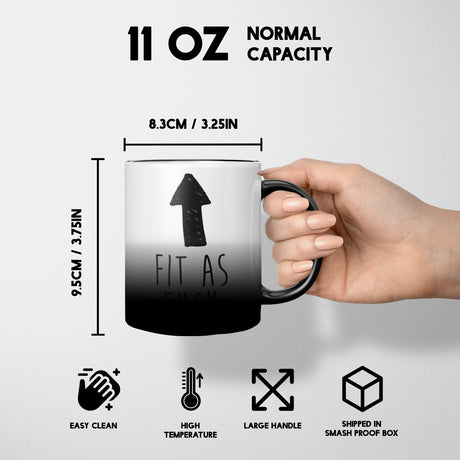 Fit As F*ck Heat Sensitive Magic Colour Changing Mug Rude Funny Gift Novelty Cup