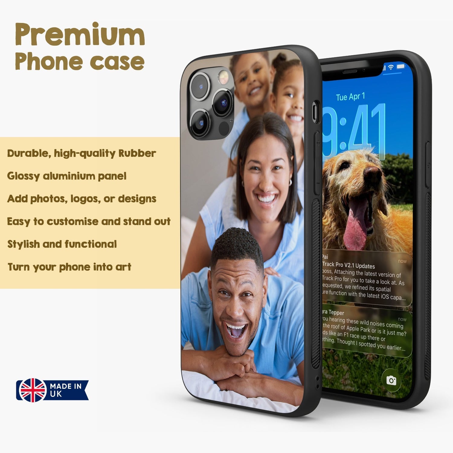 Upload Your Own Photo Design Personalised Printed iPhone Black Case Custom Made