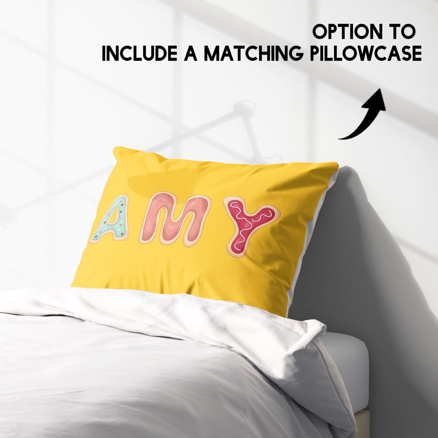 Personalised Any Name Cookie Alphabet Soft Single Size Novelty Bed Duvet Cover