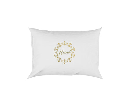 Personalised Name Wreath Gold Soft Pillowcase Pillow Case Cover