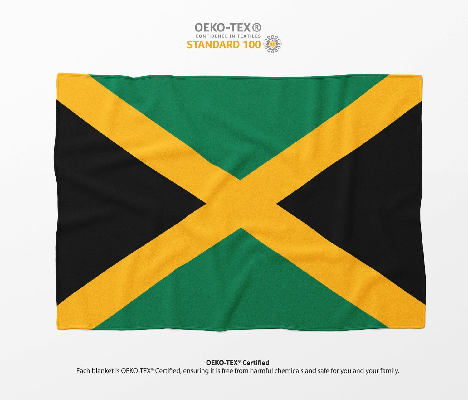 Jamaican Flag Gift - Cozy Custom Made Soft Warm Fleece Blanket Home Decor Throw