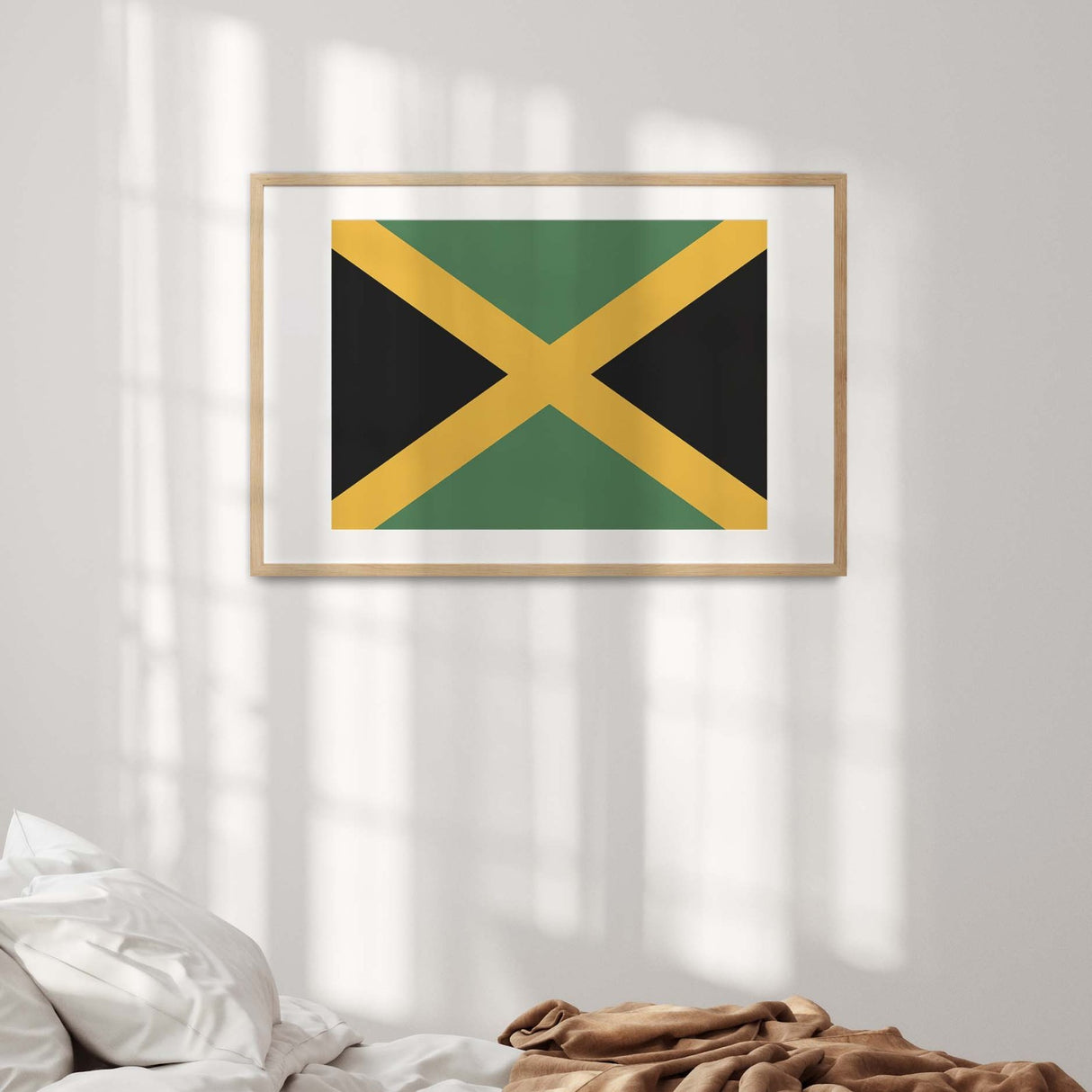 Jamaican Flag Jamaica Design Custom Wall Art Poster, Picture Print & Gift Decor