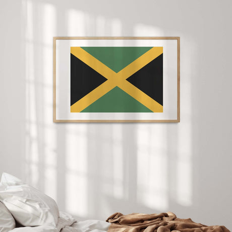 Jamaican Flag Jamaica Design Custom Wall Art Poster, Picture Print & Gift Decor