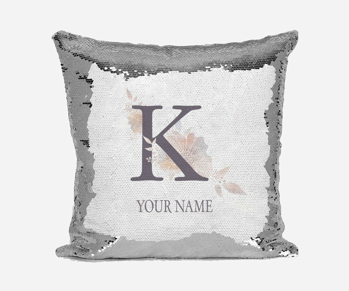 Personalised Misty Dusty Pastel Alphabet Sequin Magic Cushion Cover+Pillow Kids