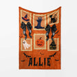Halloween Spooky Personalised Name Printed Warm Fleece Blanket Decor Soft Gift