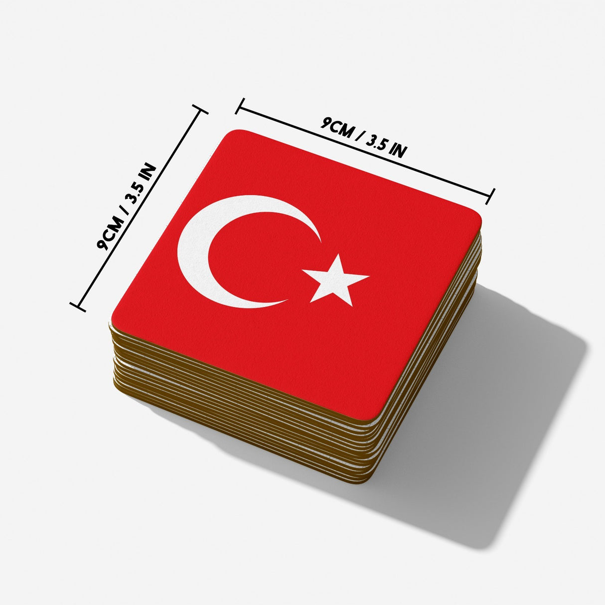 Turkey Flag Turkish Design Coffee Tea Mug Cup Set Coaster - Gift Him Her Custom