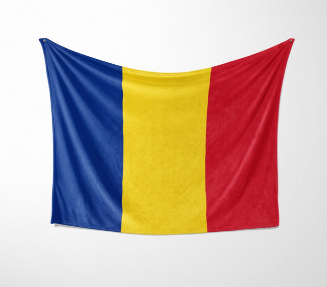 Romania Flag Fleece Blanket - Home Decor Throw Gift Cosy Custom Made Soft Warm