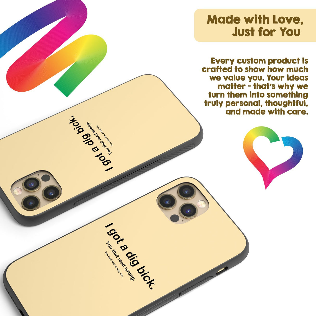 I Got A Dig Bick Personalised Custom Rude Funny Joke Printed iPhone Black Case