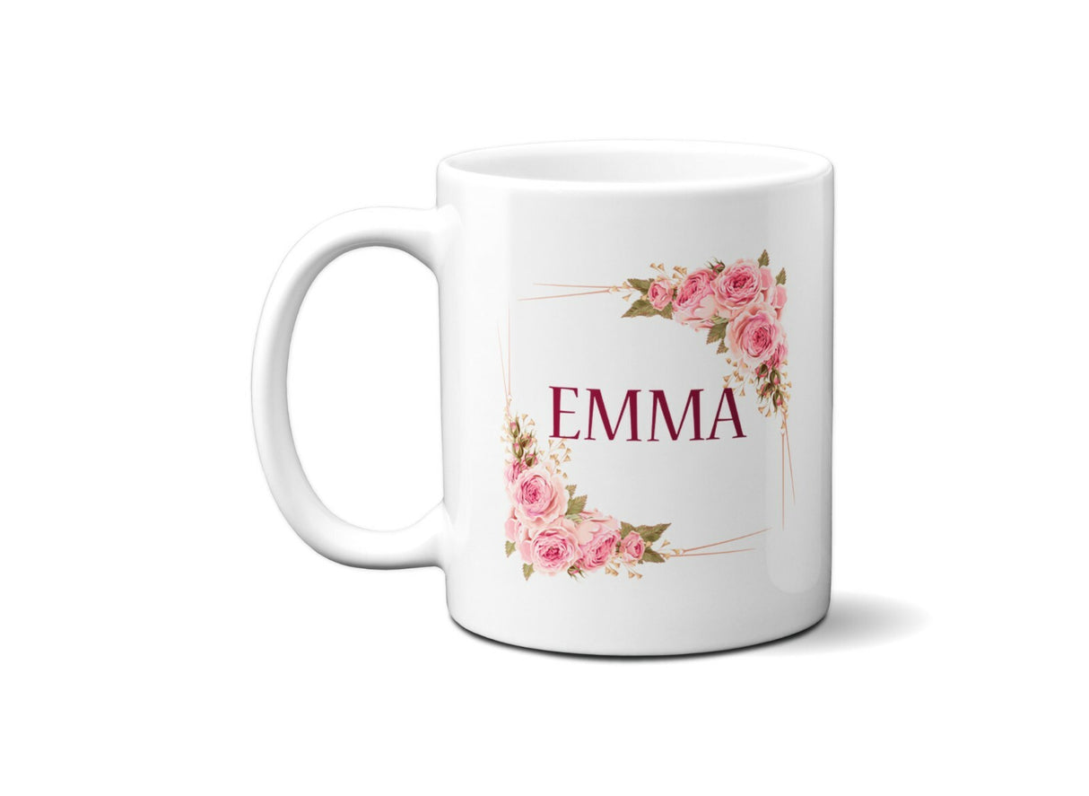 Rose Bouquet Frame Coffee Tea Mug 11oz Mug And Coaster Set Option