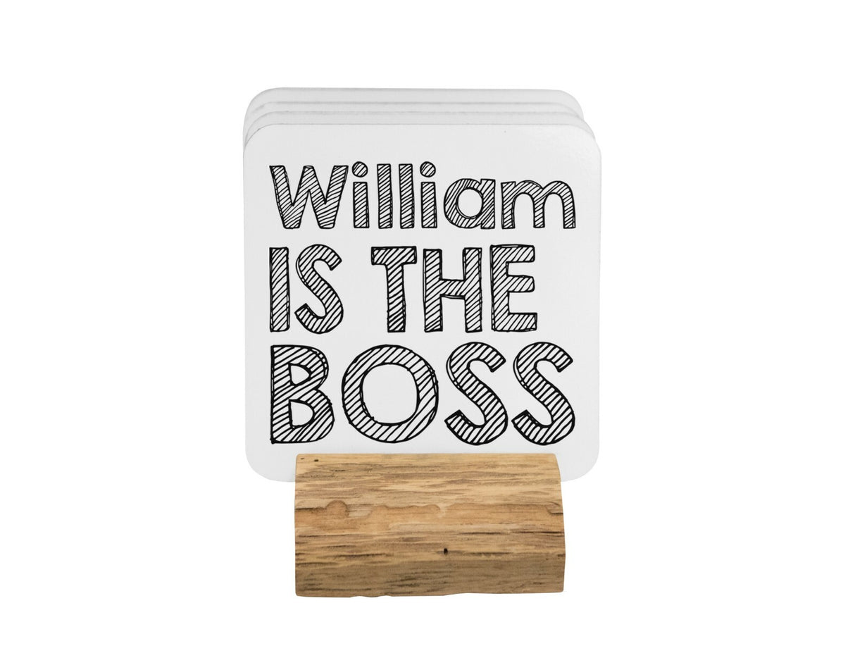 Set of 2 His & Hers The Real Boss Novelty Funny Personalised Coffee Mug Tea
