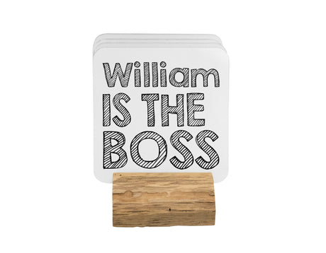 Set of 2 His & Hers The Real Boss Novelty Funny Personalised Coffee Mug Tea