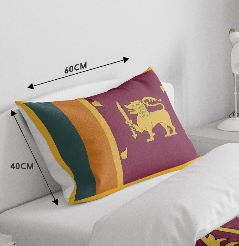 Sri Lanka Flag Cot Bed Duvet Cover Toddler Pillowcase Design Gift Custom Cosy