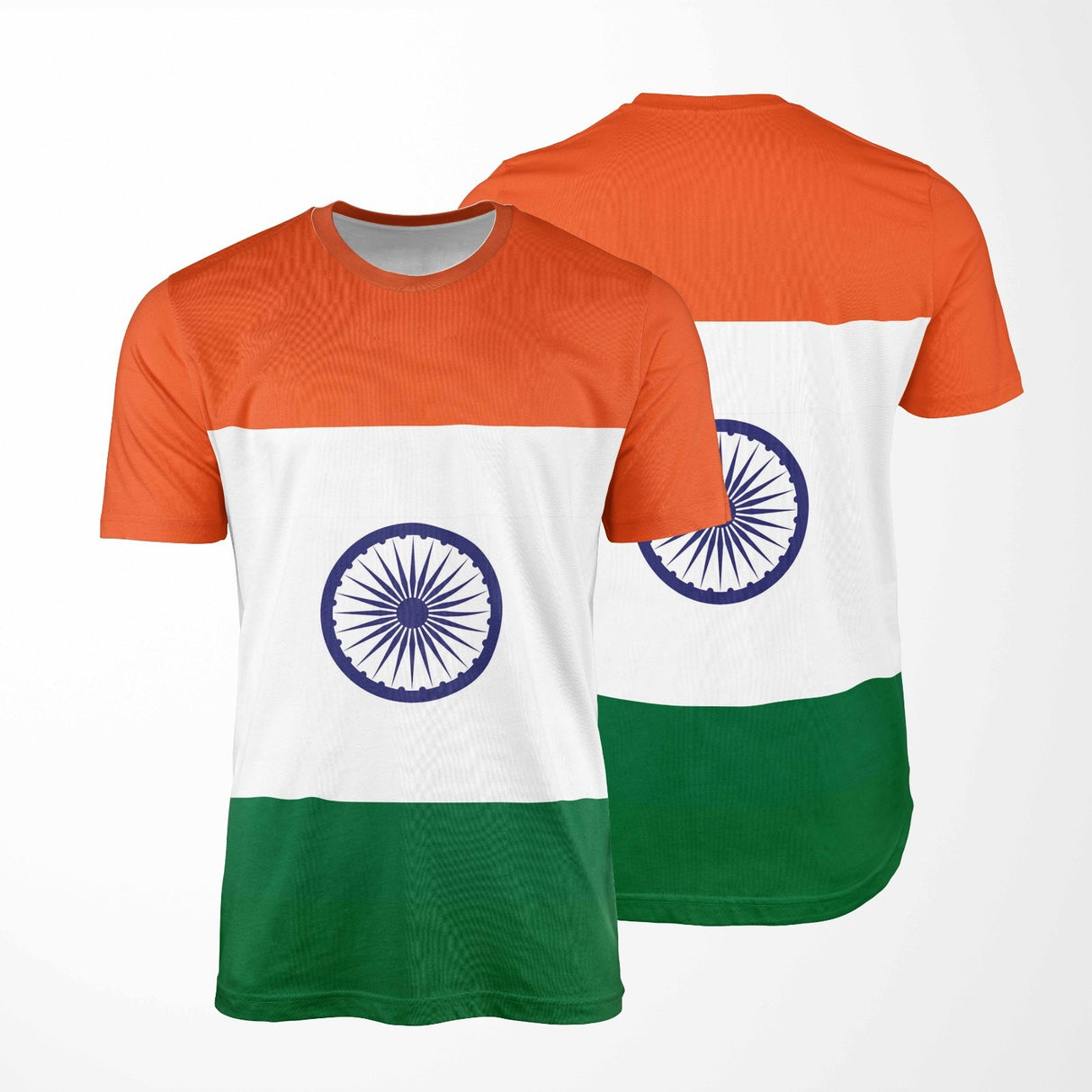 Indian Flag India Custom All-Over Printed Unisex T-Shirt Top Gift Patriotic Tee