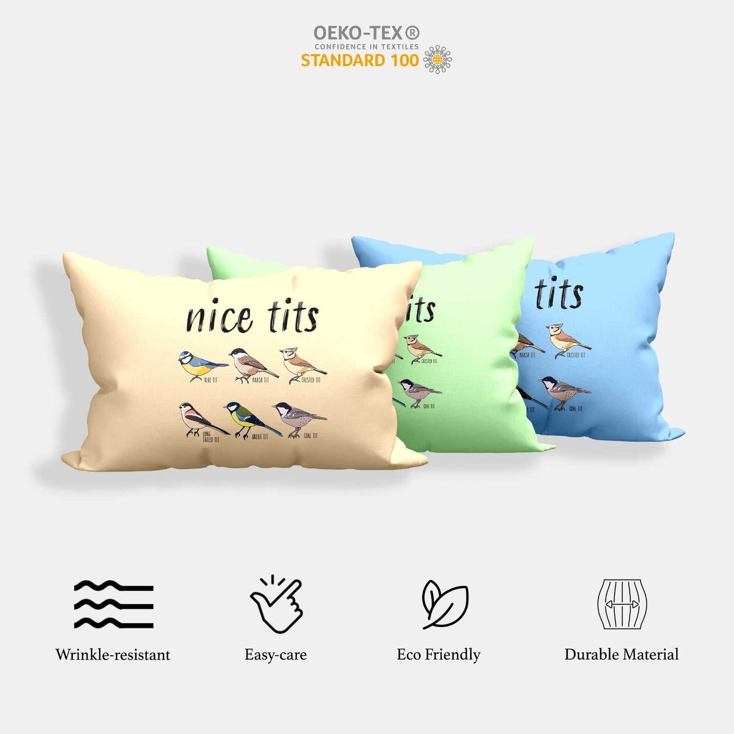 Nice Birds Bird Prank Funny Cheeky Novelty Single Bed Duvet Cover Set Pillowcase