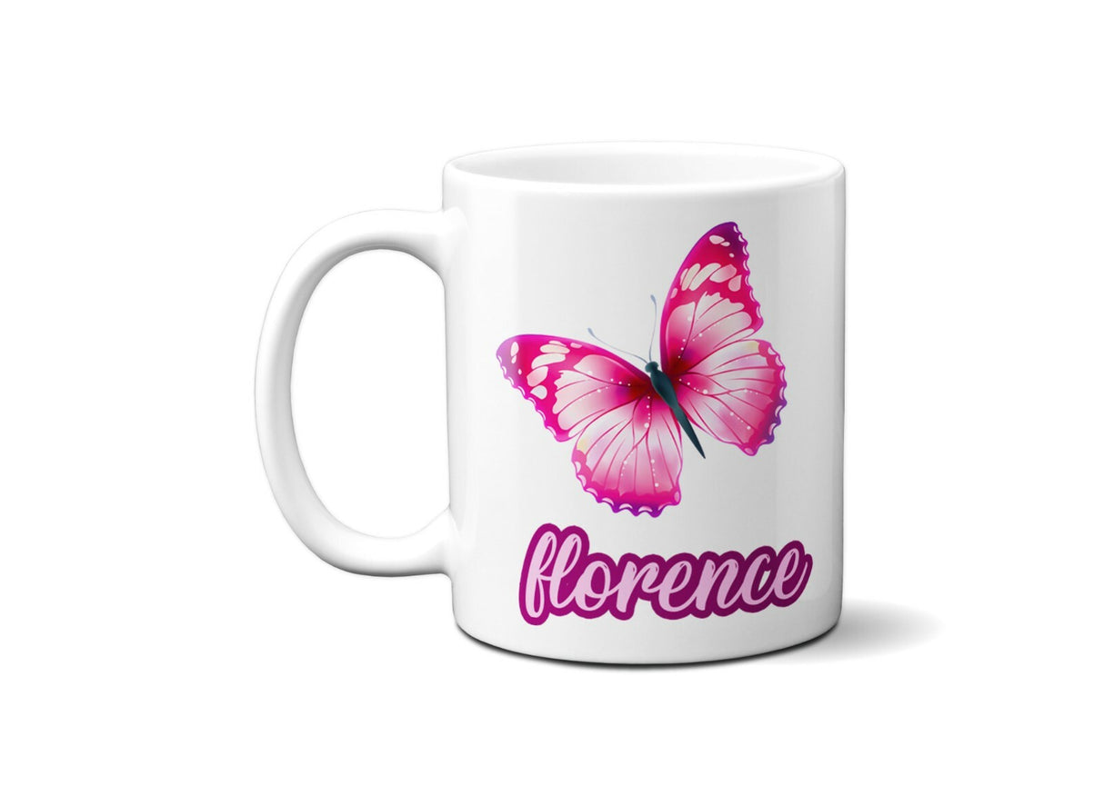 Pink Butterfly Coffee Tea Mug 11oz Mug And Coaster Set Option