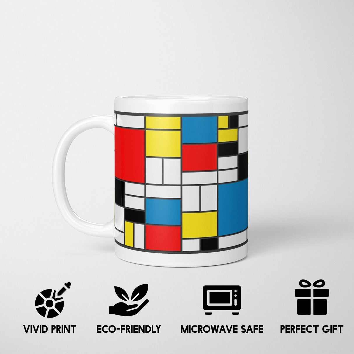 Piet Mondrian Painters Art Custom Coffee Tea Mug Coaster Set Option Gift Him Her