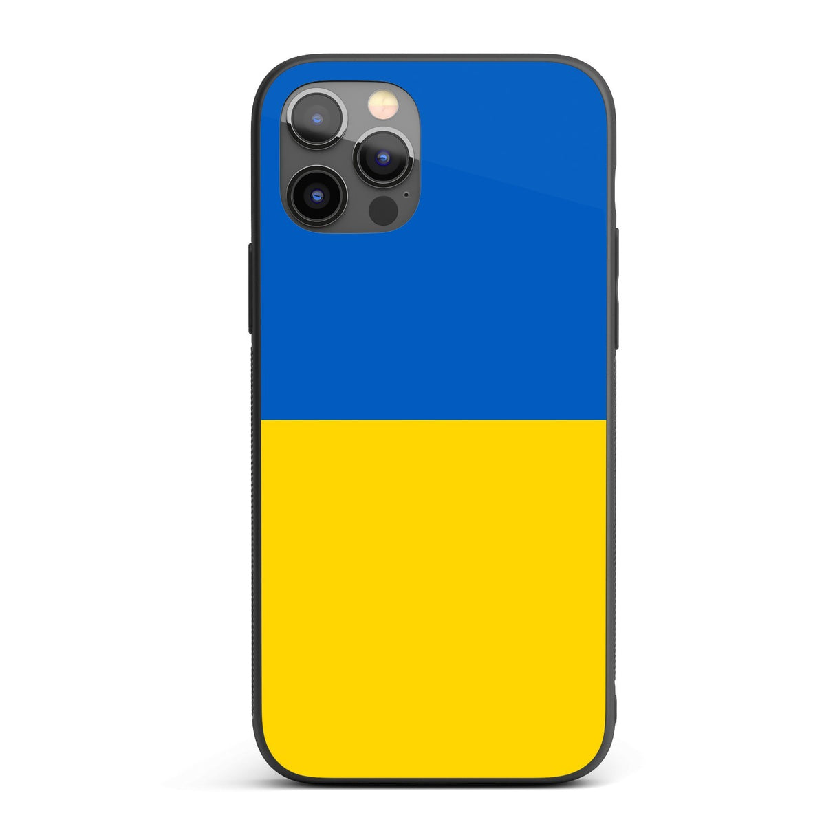 Ukraine Flag Patriotic iPhone Case Printed Black TPU Cover Protector Custom Gift