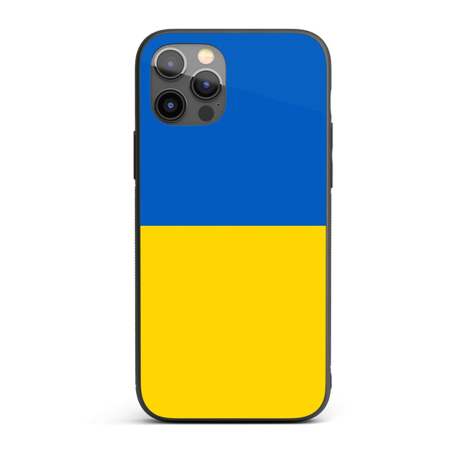 Ukraine Flag Patriotic iPhone Case Printed Black TPU Cover Protector Custom Gift