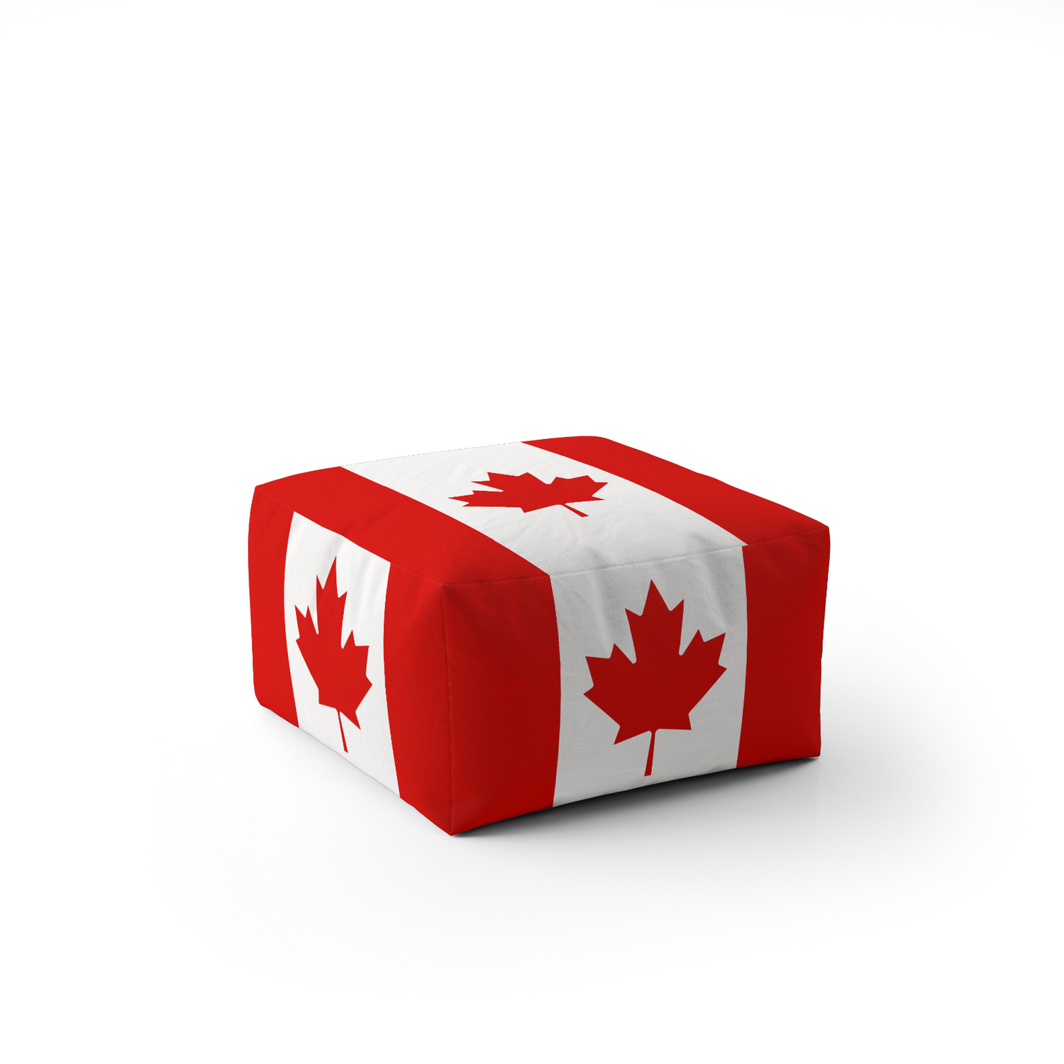 Canada Flag Canadian Ottoman Filled Pouffe Footrest Washable Cover Custom Gift