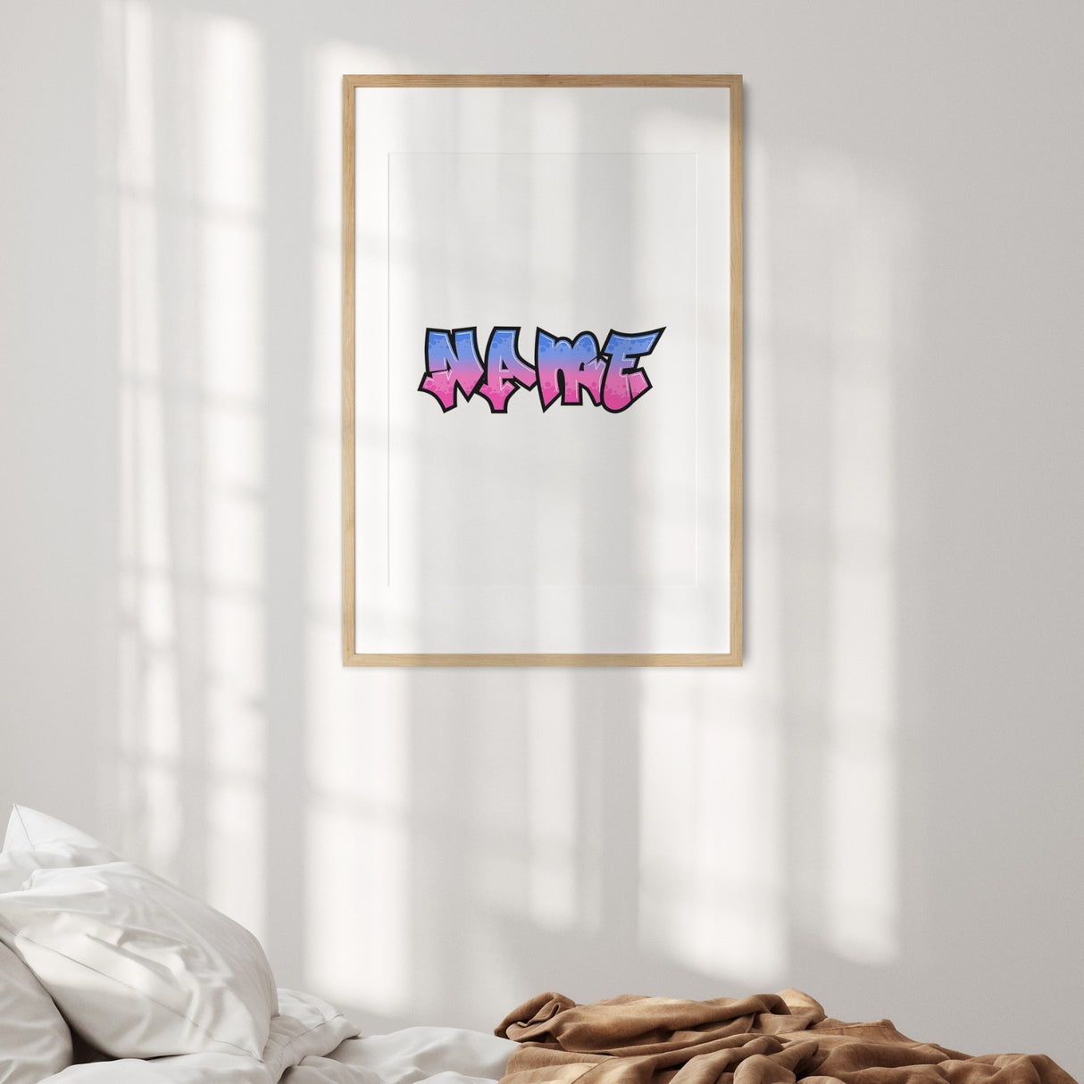 Custom Name Urban Graffiti Wall Art Poster Personalised Street Style Print