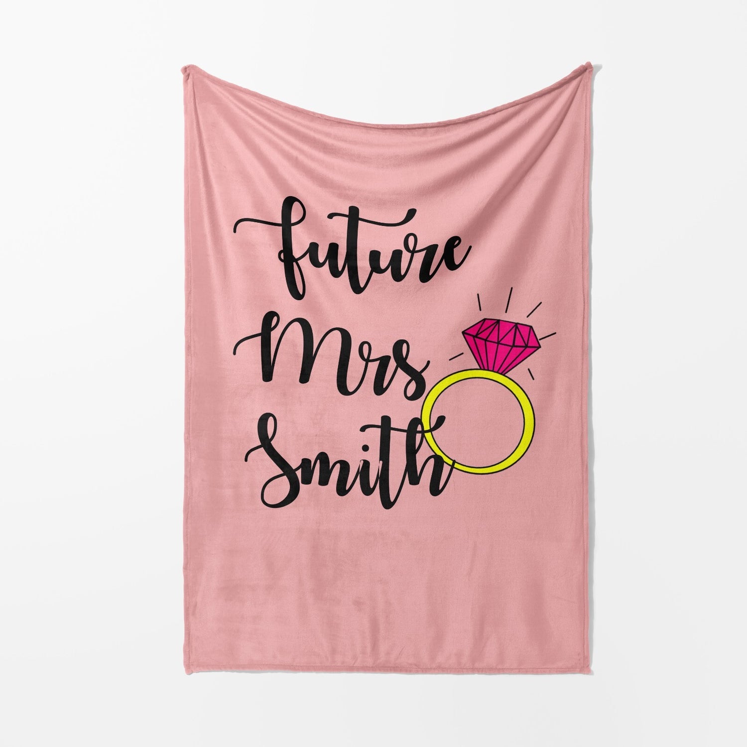 Future Mrs Fiancé Wife To Be Romantic Novelty Wedding Warm Fleece Blanket Decor