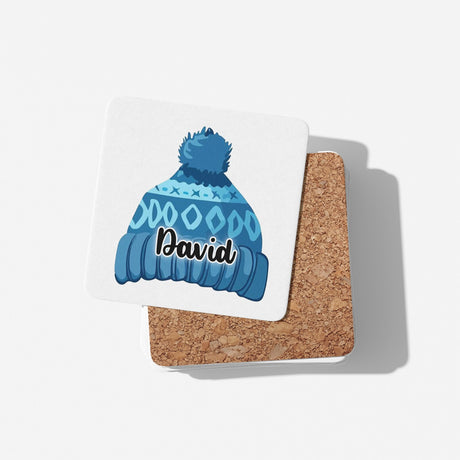 Personalised Woolly Hat Custom Printed Coffee Tea Mug Coaster Gift Him Her