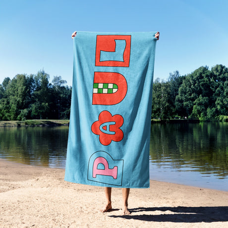 Personalised Ransom Note Cut Out Custom Colour Absorbent Beach Bath Sheet Towel