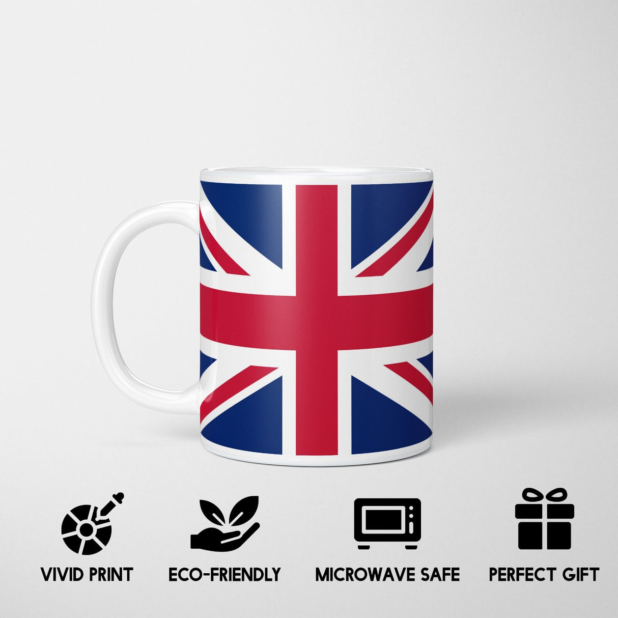 GB Flag Union Jack Flag Custom Printed Coffee Tea Mug MDF Coaster Gift Him Her