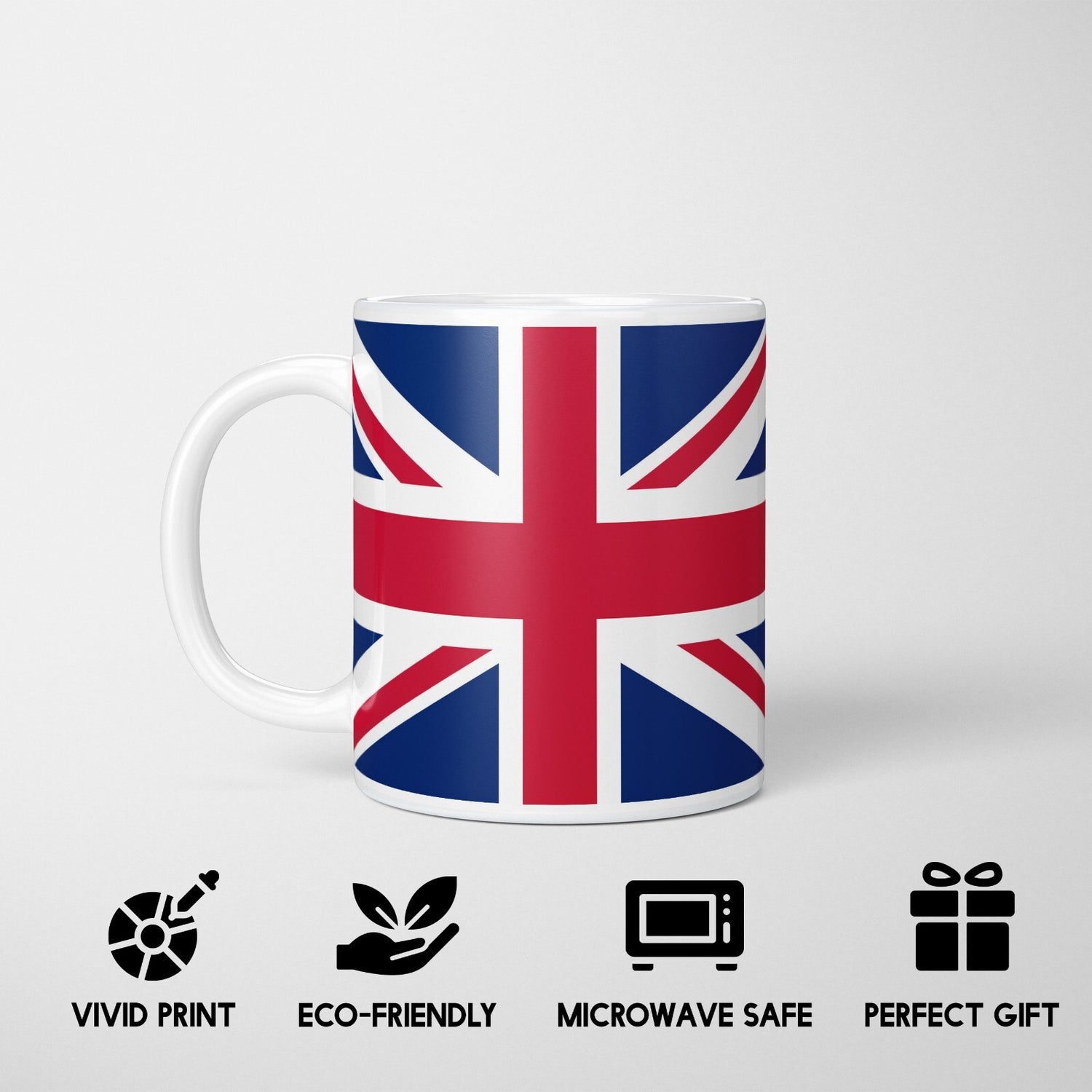 GB Flag Union Jack Flag Custom Printed Coffee Tea Mug MDF Coaster Gift Him Her