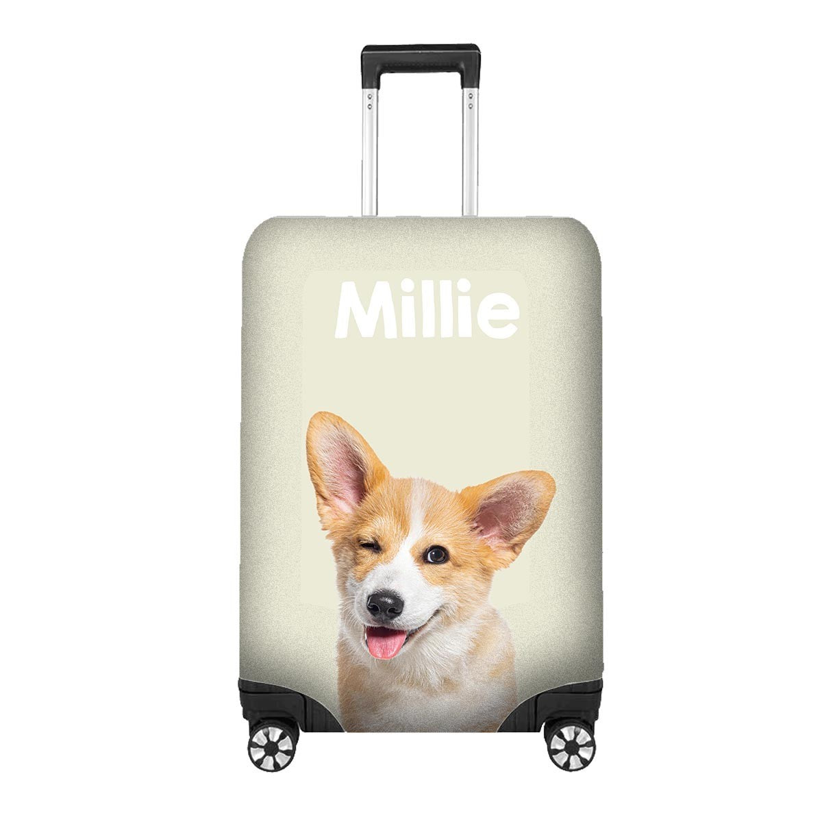Pet Photo Name Custom Gift Travel Luggage Cover Personalise Suitcase Wrap Unique
