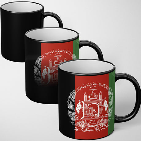 Afghanistan Flag Design Tea Coffee Gift Heat Sensitive Magic Colour Changing Mug