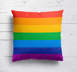 LGBTQ+ Pride Flag Design Filled Square Cushion Decorative Throw Soft Gift Size