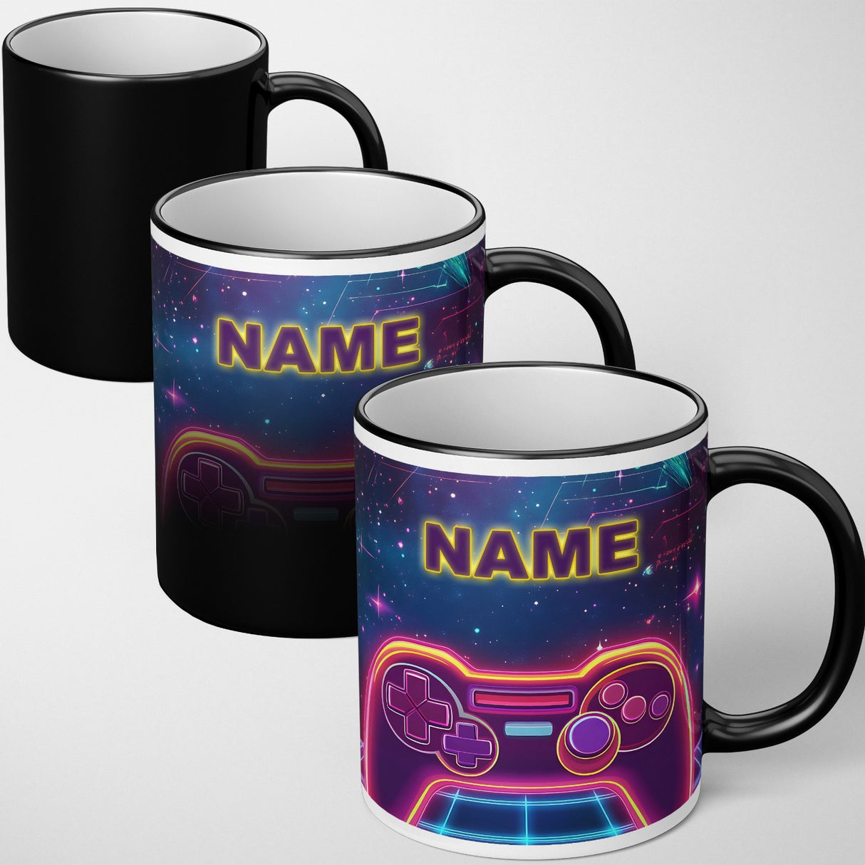 Personalised Name Gamer Heat Sensitive Magic Colour Changing Novelty Mug