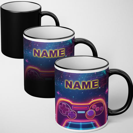 Personalised Name Gamer Heat Sensitive Magic Colour Changing Novelty Mug