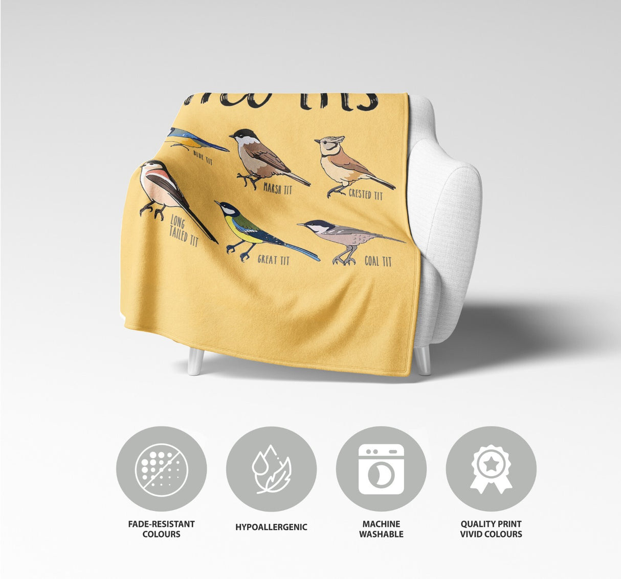 Nice Birds Prank Funny Cheeky Naughty Novelty Soft Warm Fleece Blanket Decor