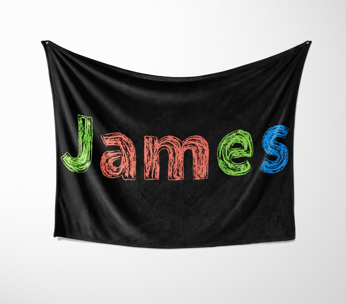 Personalised Name Colourful Retro Novelty Soft Fleece Mink Blanket Gift Decor