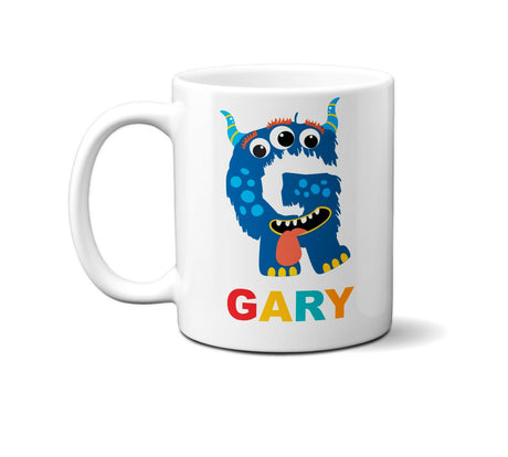 Personalised Little Multi Monster Name Initial Letter Kids Mug Gift 11oz Ceramic