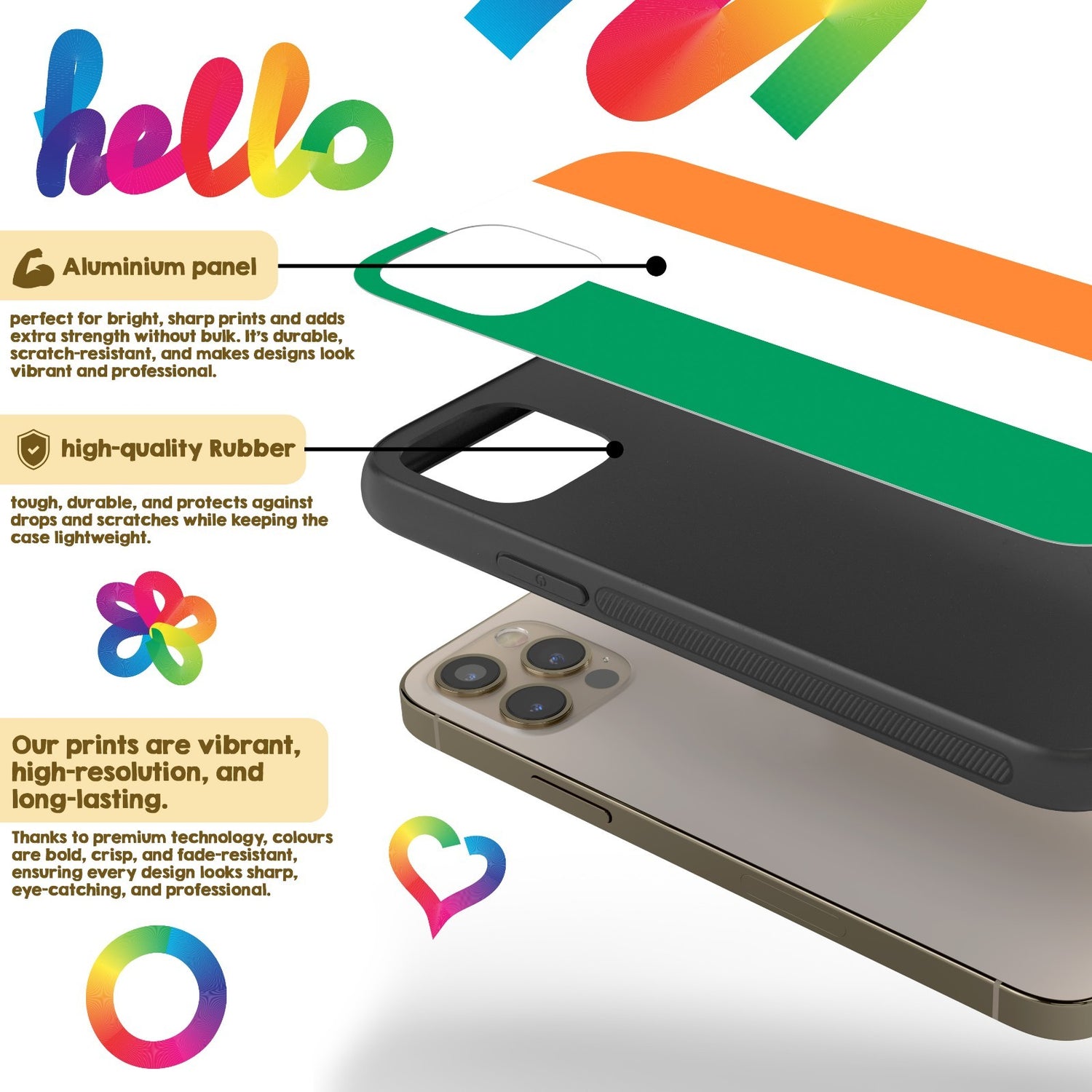 Ireland Flag Irish Gift Protector Custom Printed iPhone Case - Black TPU Cover