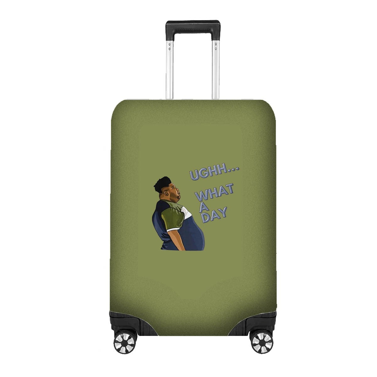 Harvey What a Day Luggage Cover – Funny Travel Suitcase Protector - Custom Gift