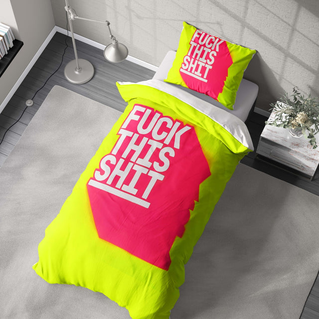 F*ck this Sh*t Rude Funny Custom Colour Soft Single Size Novelty Bed Duvet Cover