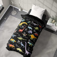 My Dinosaur Alphabet Personalised Custom Colour Soft Single Size Bed Duvet Cover