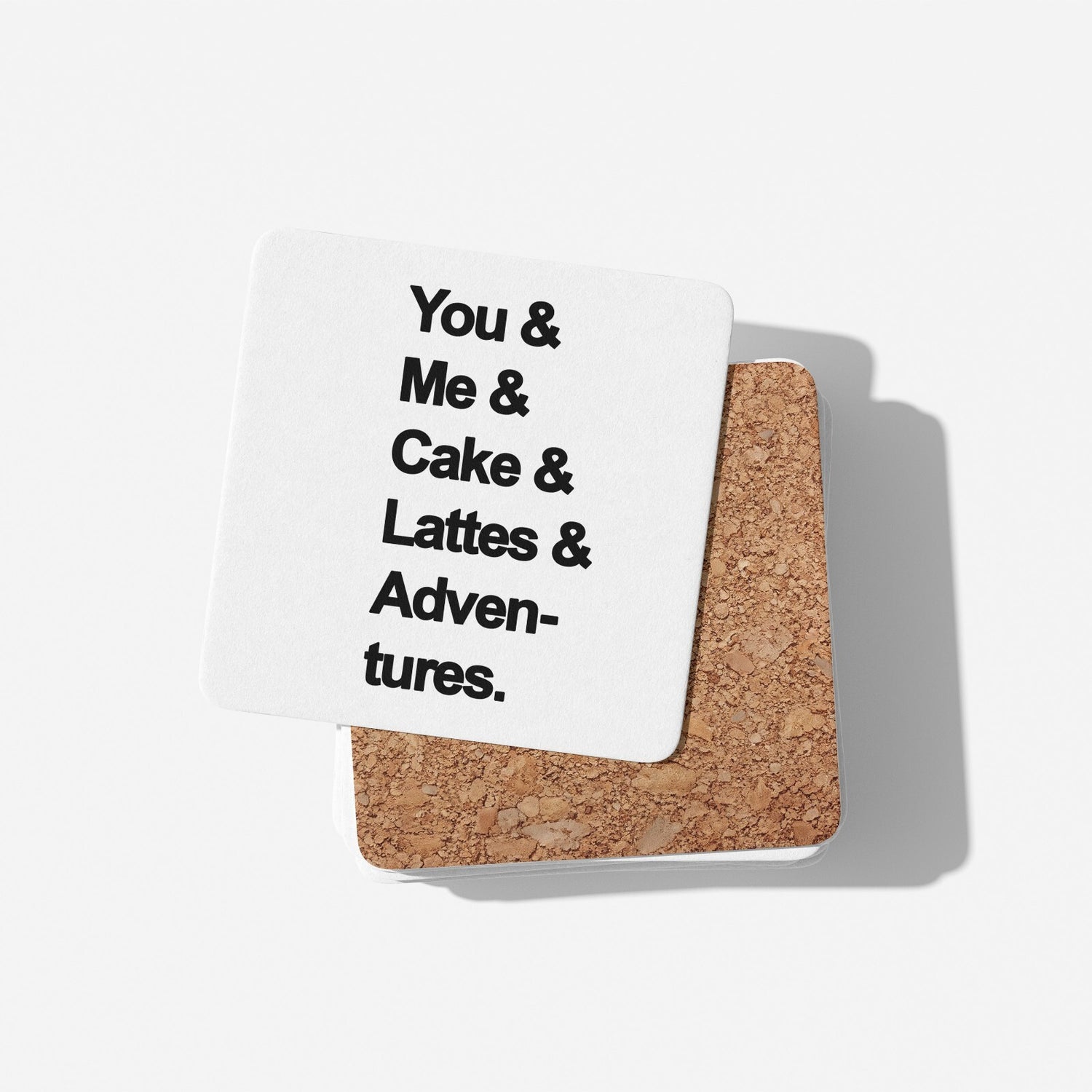 My Favourite Things Text Novelty Print Love Coffee Tea Mug Coaster Gift Him Her