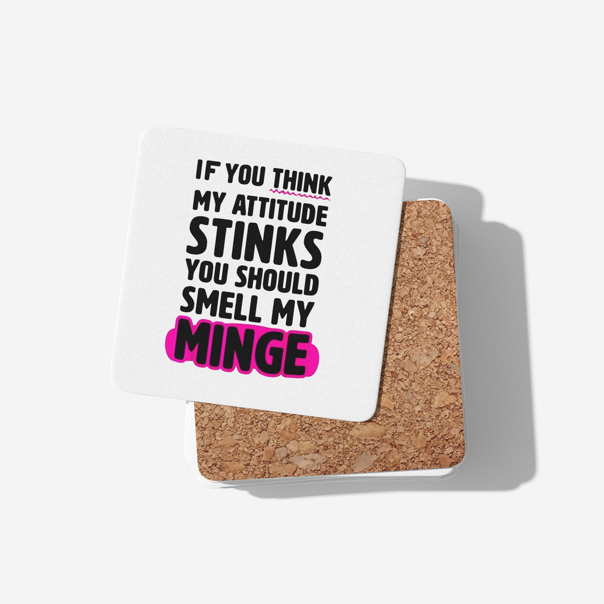 Attitude Stinks Rude Cheeky Funny Gift Coffee Tea Mug + Coaster Option Him Her